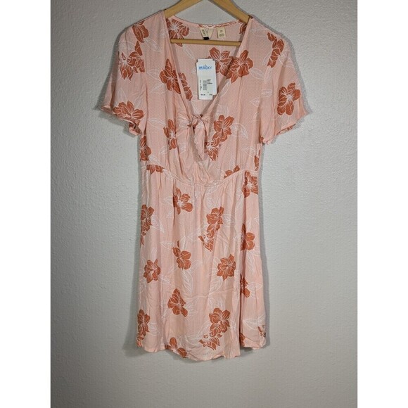 NWT Roxy Summertime Feeling Floral Mini Dress Size S Floral Beach New N94 - Picture 1 of 7